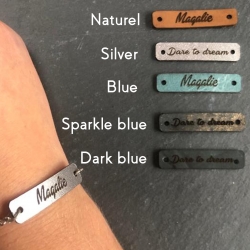 Leather bracelet tag