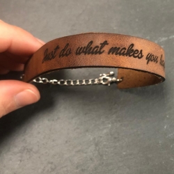 Leather bracelet long
