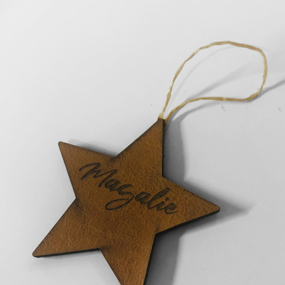 Star ornament leather